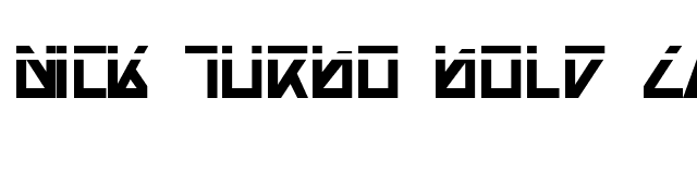 Nick Turbo Bold Laser font preview