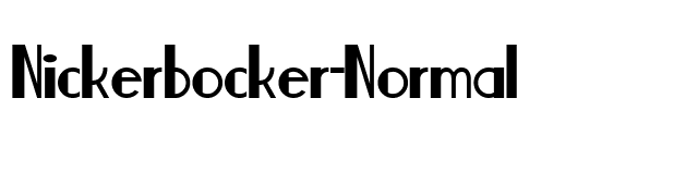 Nickerbocker-Normal font preview