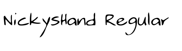 NickysHand Regular font preview