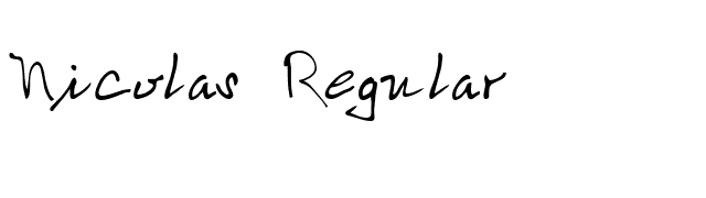 Nicolas Regular font preview