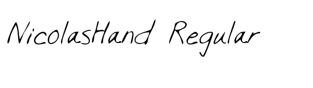 NicolasHand Regular font preview