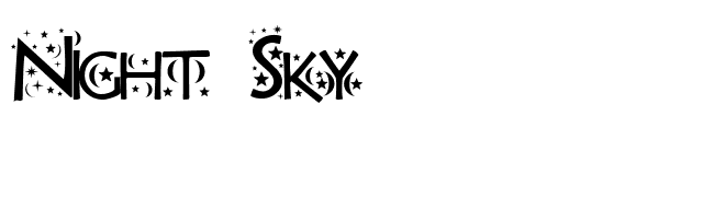 Night Sky font preview