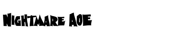 Nightmare AOE font preview