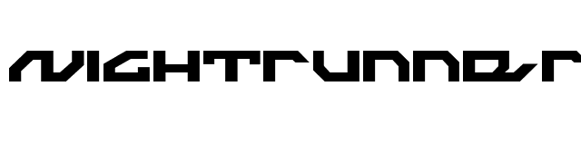 Nightrunner font preview