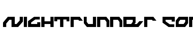 Nightrunner Condensed font preview