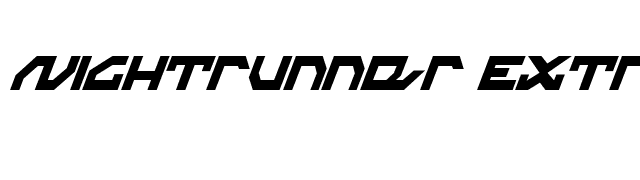 Nightrunner Extra Condensed Italic font preview