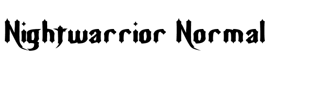 Nightwarrior Normal font preview