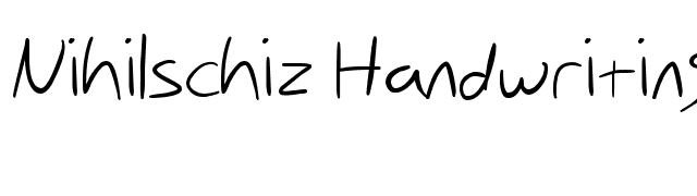 Nihilschiz Handwriting font preview