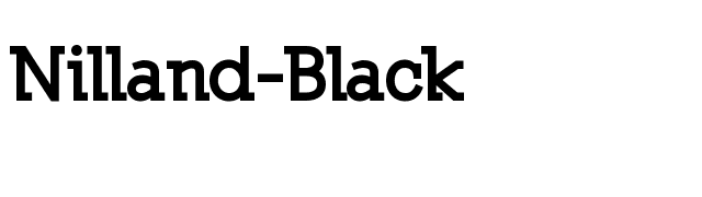 Nilland-Black font preview