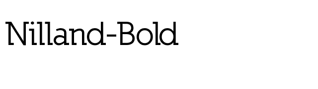 Nilland-Bold font preview