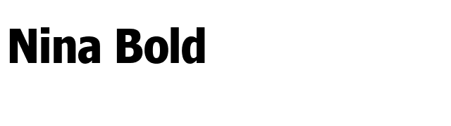 Nina Bold font preview