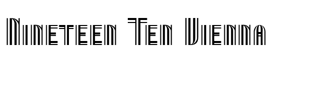 Nineteen Ten Vienna font preview