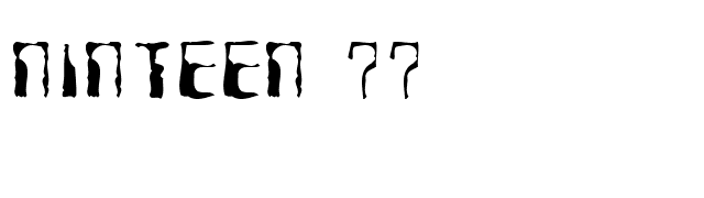 Ninteen 77 font preview