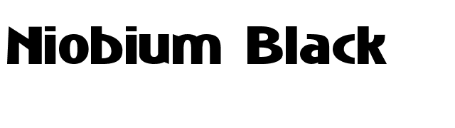 Niobium Black font preview