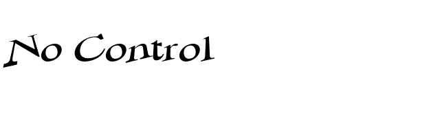 No Control font preview