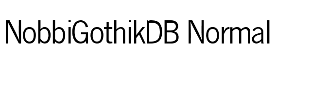 NobbiGothikDB Normal font preview