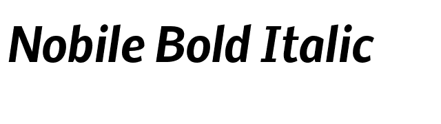 Nobile Bold Italic font preview