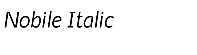 Nobile Italic font preview