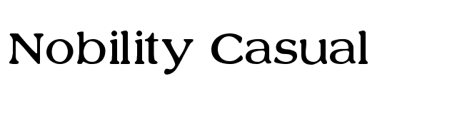 Nobility Casual font preview