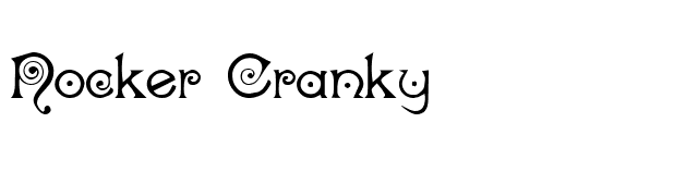 Nocker Cranky font preview