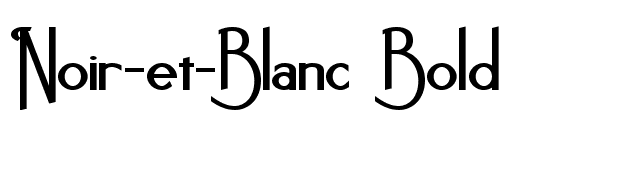 Noir-et-Blanc Bold font preview