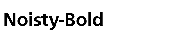 Noisty-Bold font preview