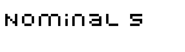 Nominal 5 font preview