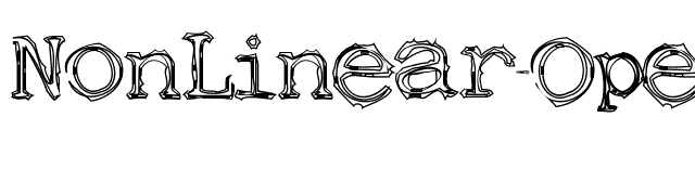 NonLinear-Open font preview