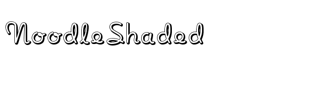 NoodleShaded font preview