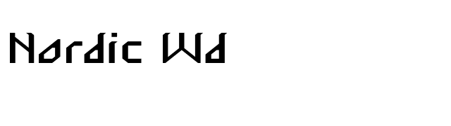 Nordic Wd font preview