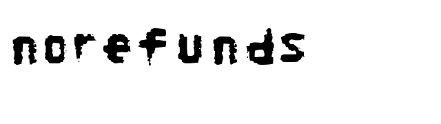 NoRefunds font preview