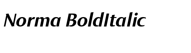 Norma BoldItalic font preview