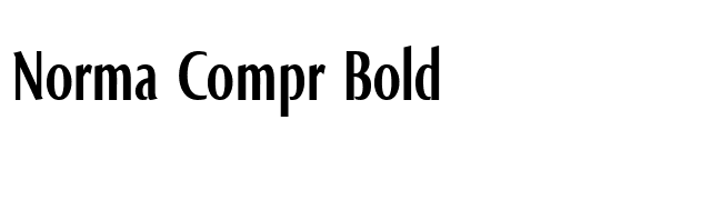 Norma Compr Bold font preview