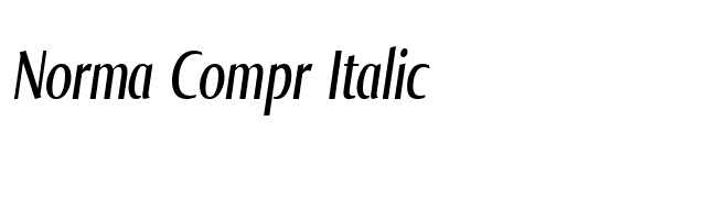 Norma Compr Italic font preview