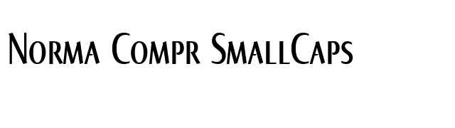 Norma Compr SmallCaps font preview