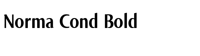 Norma Cond Bold font preview