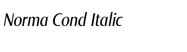 Norma Cond Italic font preview