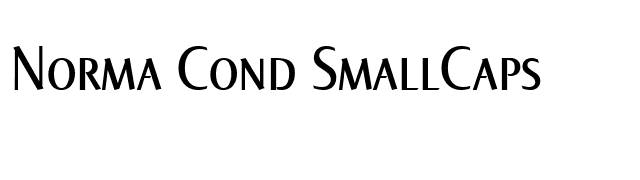 Norma Cond SmallCaps font preview