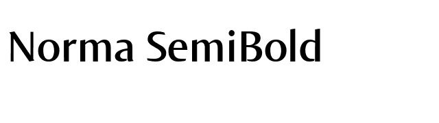 Norma SemiBold font preview