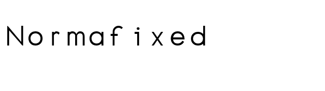 Normafixed font preview