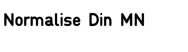 Normalise Din MN font preview