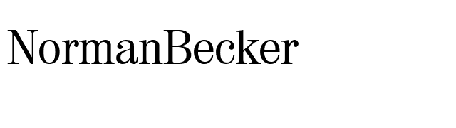 NormanBecker font preview