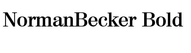 NormanBecker Bold font preview