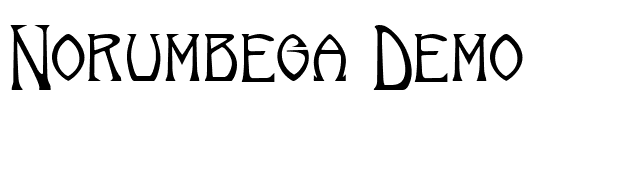 Norumbega Demo font preview