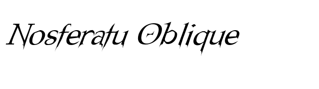 Nosferatu Oblique font preview