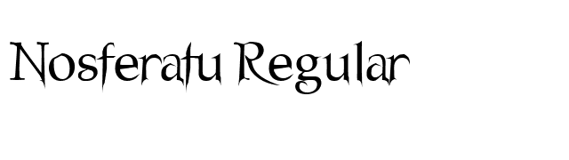 Nosferatu Regular font preview