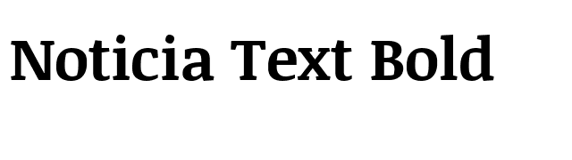 Noticia Text Bold font preview