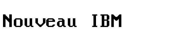 Nouveau IBM font preview