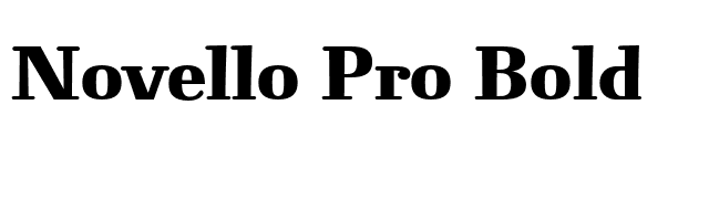 Novello Pro Bold font preview