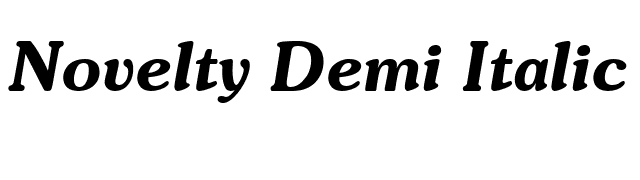 Novelty Demi Italic font preview